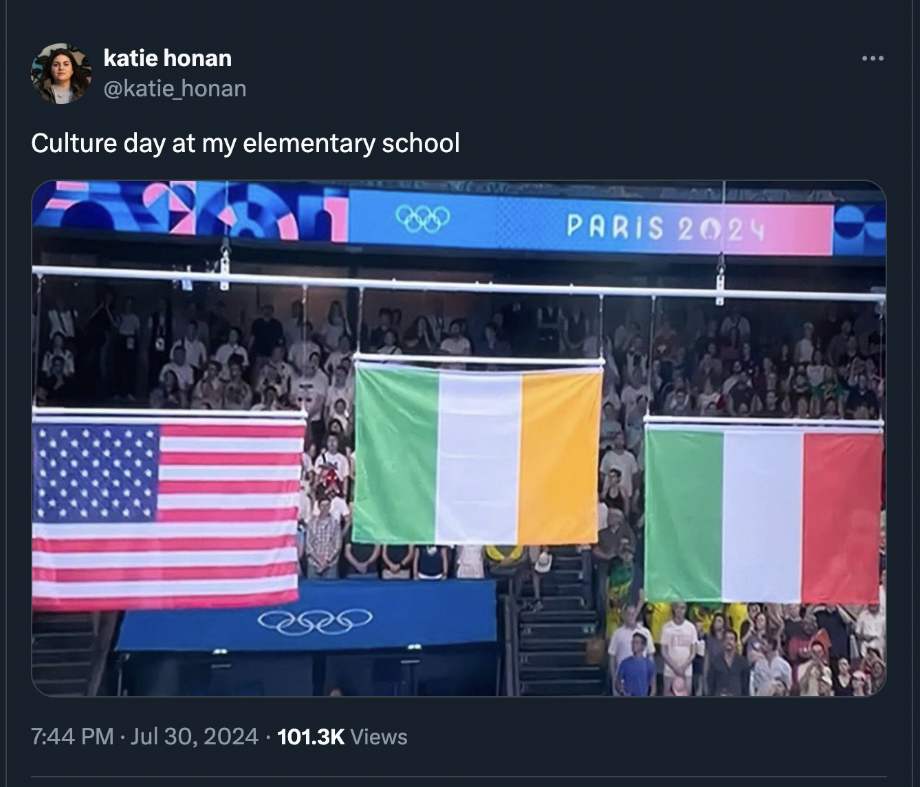 Flag - katie honan Culture day at my elementary school Views Paris 2024